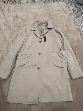 New, Theory Light Beige Women's Trench Coat M